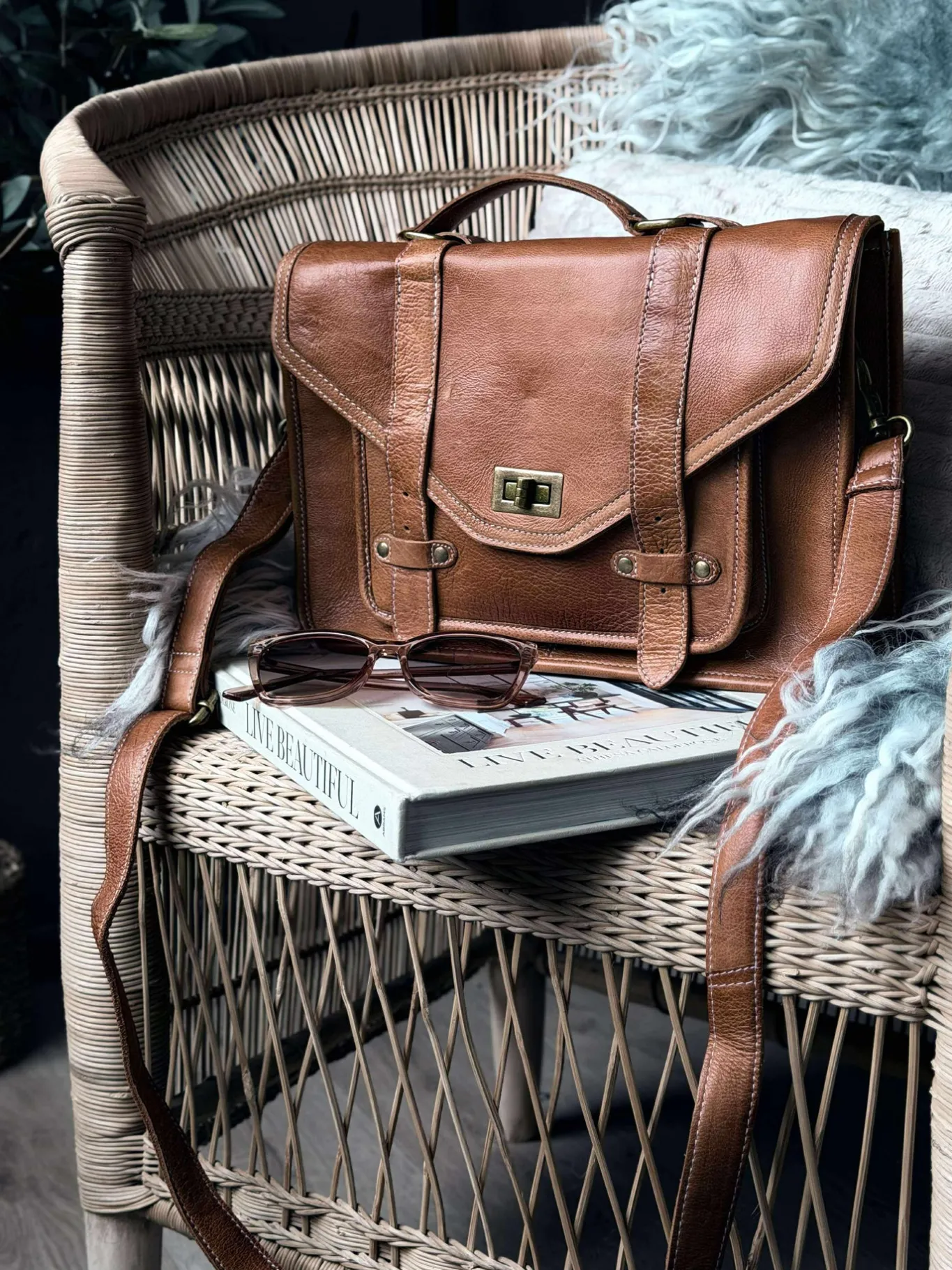 VIAMAJA Computertasker|Cross Body<Taske Hallie – Cognac