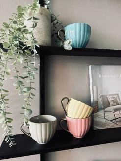 VIAMAJA Krus, Kopper Og Glas<Tekop med guld hank – Beige