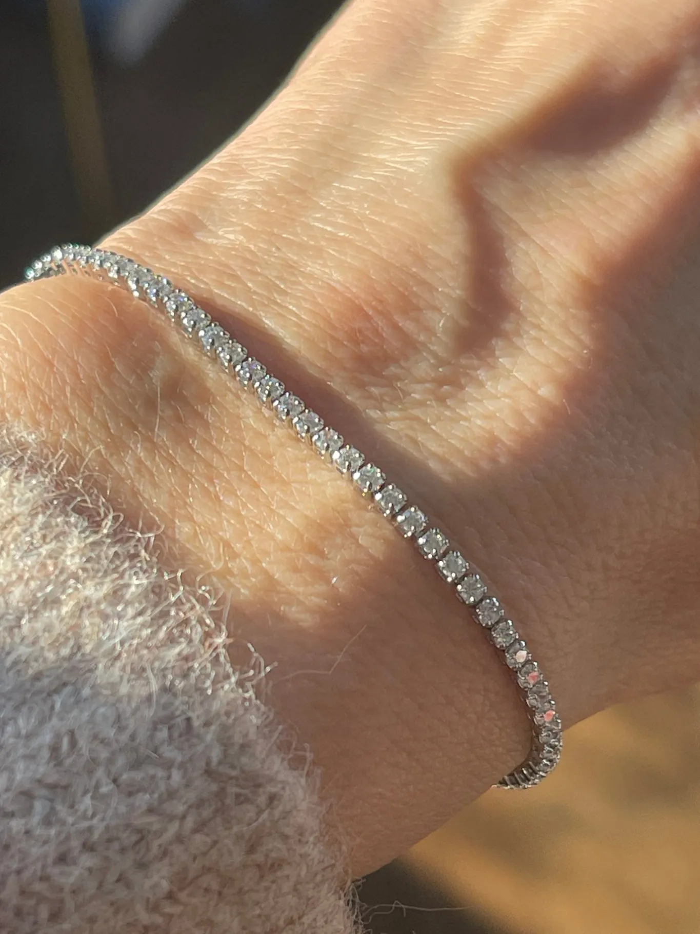VIAMAJA Armbånd<Tennisarmbånd Palma med zirkoner - rhodium belagt