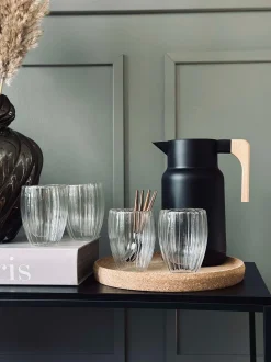 VIAMAJA Krus, Kopper Og Glas<Termoglas med riller - 4stk