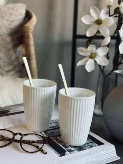VIAMAJA Krus, Kopper Og Glas|Porcelæn Og Stentøj<Termokrus Plissé - Sæt med 2 stk - Hvid