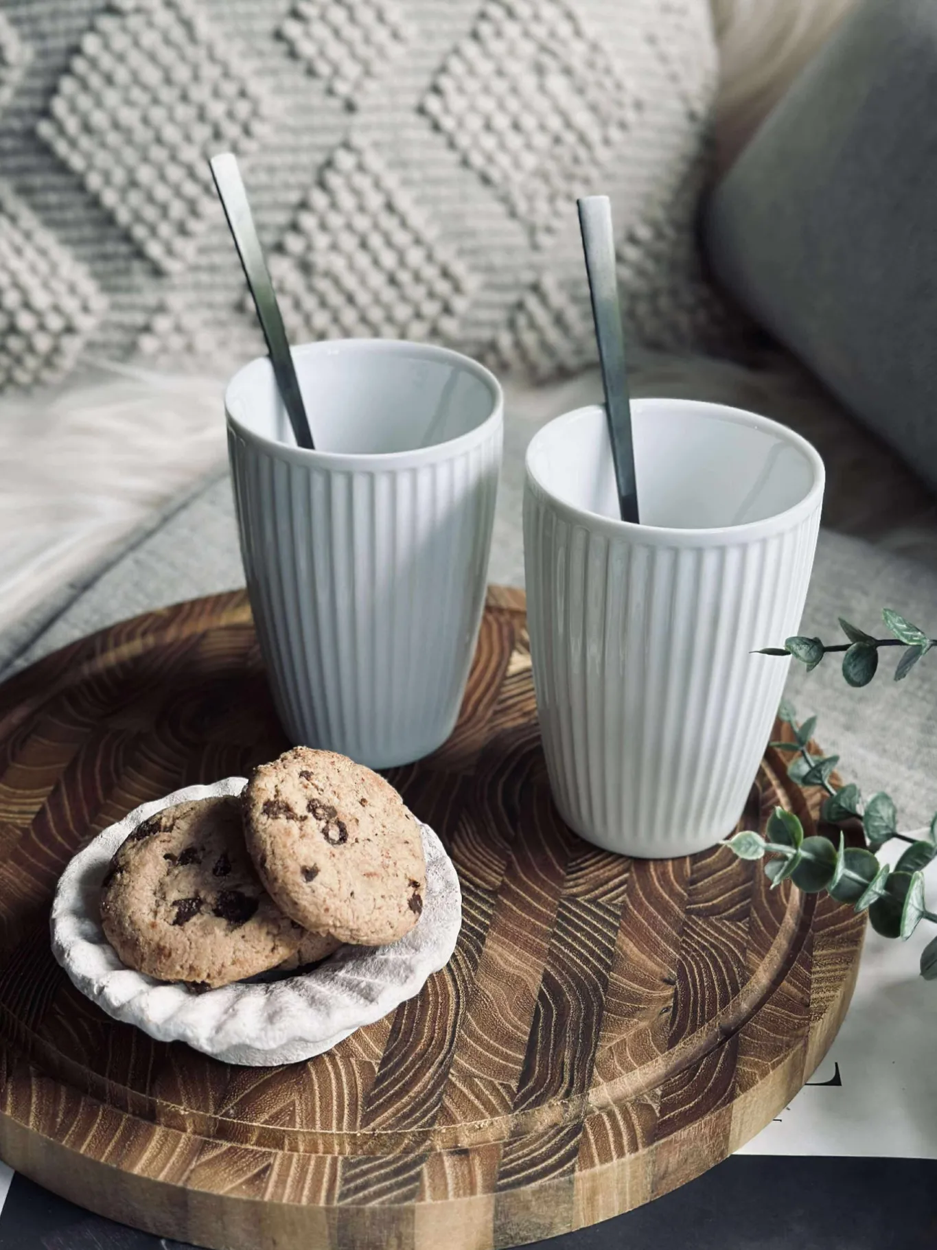 VIAMAJA Krus, Kopper Og Glas|Porcelæn Og Stentøj<Termokrus Plissé - Sæt med 2 stk - Hvid