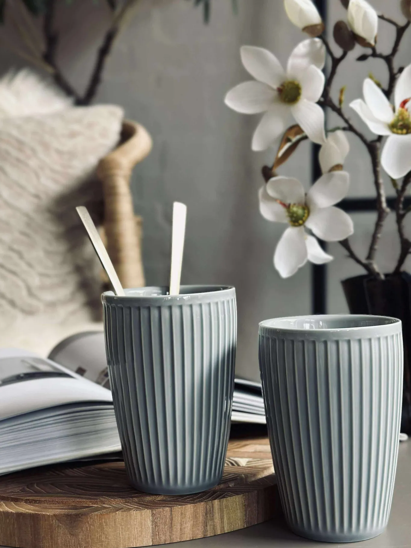 VIAMAJA Krus, Kopper Og Glas|Porcelæn Og Stentøj<Termokrus Plissé - Sæt med 2 stk - Arctic Ice