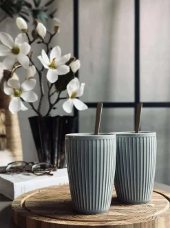 VIAMAJA Krus, Kopper Og Glas|Porcelæn Og Stentøj<Termokrus Plissé - Sæt med 2 stk - Arctic Ice