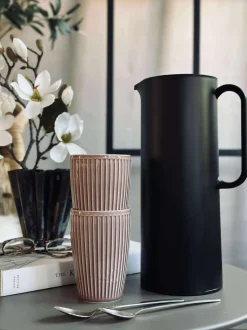 VIAMAJA Krus, Kopper Og Glas|Porcelæn Og Stentøj<Termokrus Plissé- Sæt med 2 stk - Woodrose