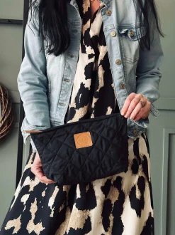 VIAMAJA Toilettasker<Toilettaske / clutch – Sort quilt