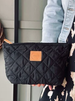 VIAMAJA Toilettasker<Toilettaske / clutch – Sort quilt