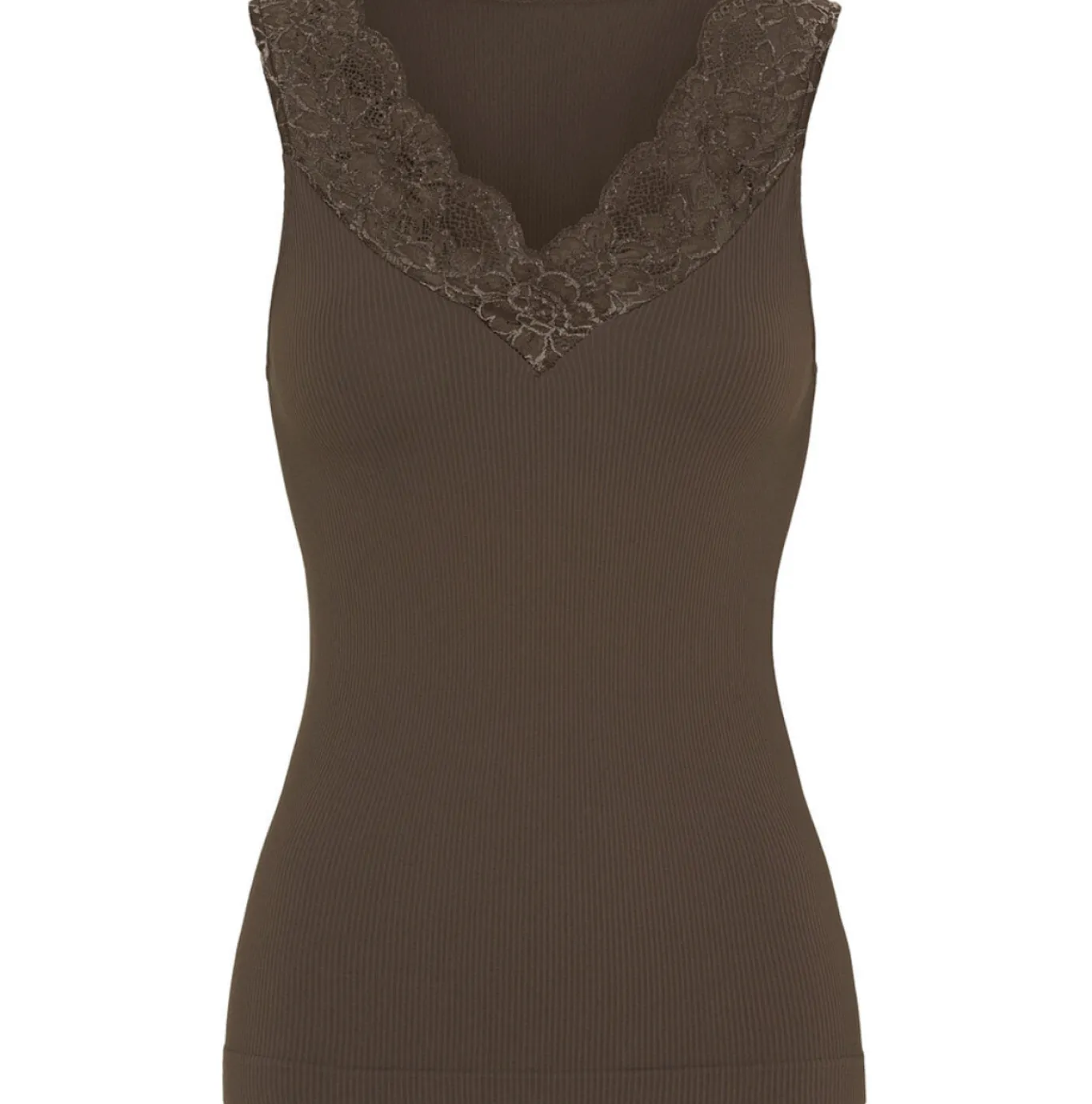 VIAMAJA Toppe|Toppe<Top Belen rib - Choko