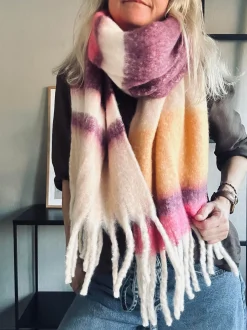 VIAMAJA Tørklæder<Tørklæde Ninna - Lilla / gul