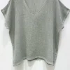 VIAMAJA T-Shirts<T-shirt Cozy hørmix - Kaki
