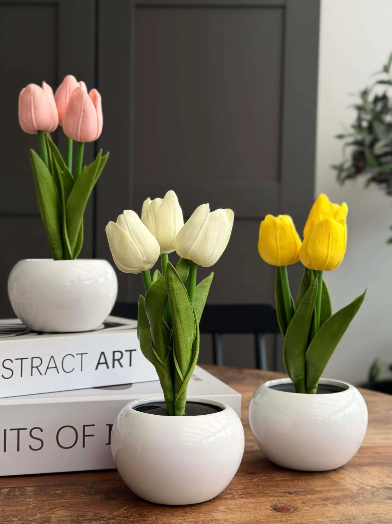 VIAMAJA Blomster|Påske<Tulipaner med lys - Gul