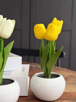 VIAMAJA Blomster|Påske<Tulipaner med lys - Gul