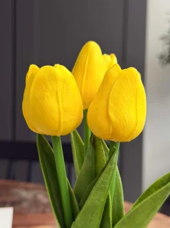 VIAMAJA Blomster|Påske<Tulipaner med lys - Gul