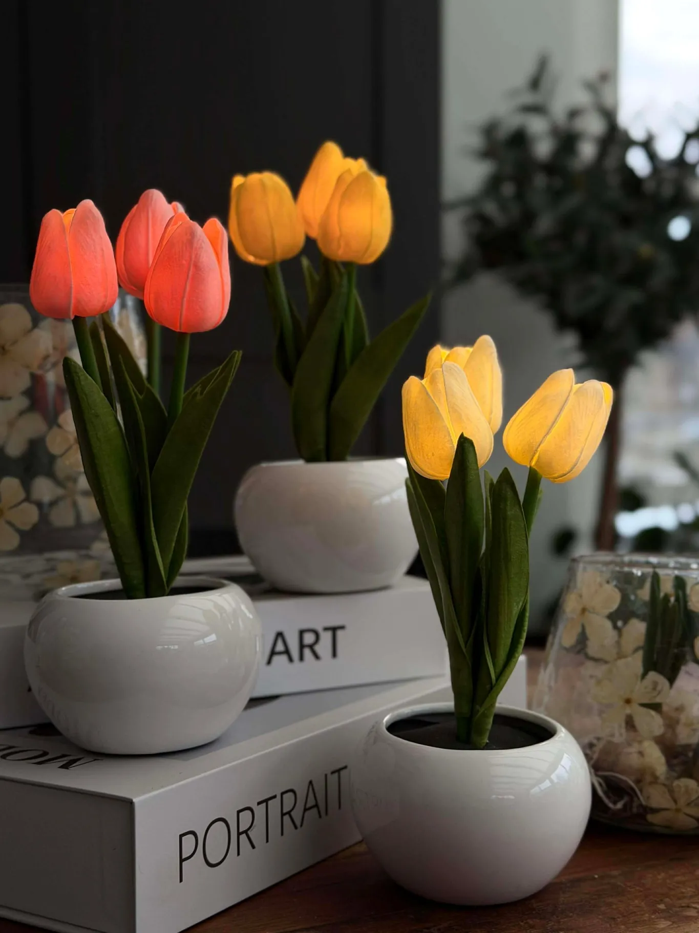 VIAMAJA Blomster|Påske<Tulipaner med lys - Gul