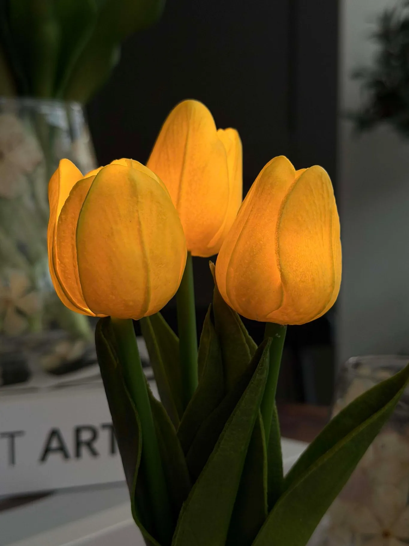 VIAMAJA Blomster|Påske<Tulipaner med lys - Gul