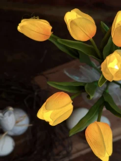 VIAMAJA Blomster|Påske<Tulipaner med lys - Gul