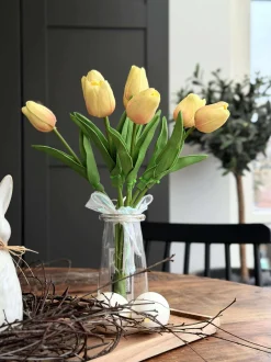 VIAMAJA Blomster|Påske<Tulipaner med lys - Gul