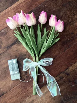 VIAMAJA Blomster|Påske<Tulipaner med lys - Lys rosa