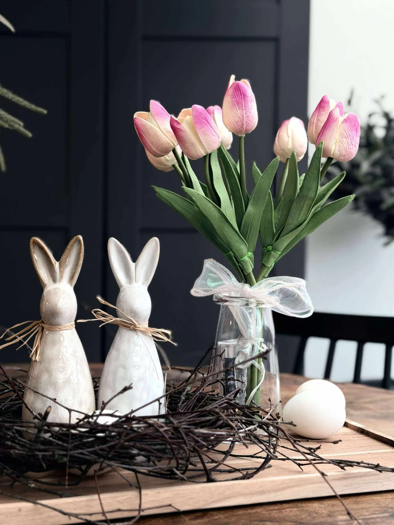 VIAMAJA Blomster|Påske<Tulipaner med lys - Lys rosa