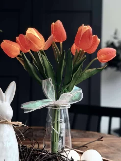 VIAMAJA Blomster|Påske<Tulipaner med lys - Rød