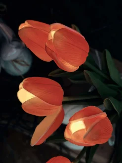 VIAMAJA Blomster|Påske<Tulipaner med lys - Rød