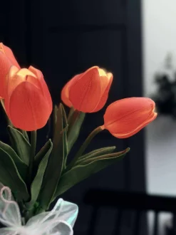 VIAMAJA Blomster|Påske<Tulipaner med lys - Rød
