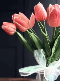 VIAMAJA Blomster|Påske<Tulipaner med lys - Rød