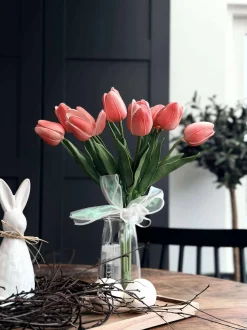 VIAMAJA Blomster|Påske<Tulipaner med lys - Rød