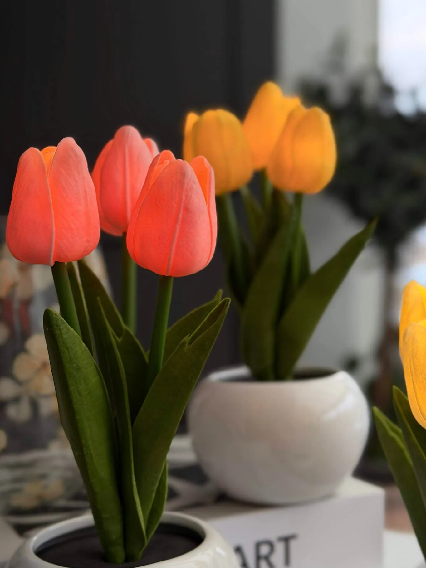 VIAMAJA Blomster|Påske<Tulipaner med lys - Rosa