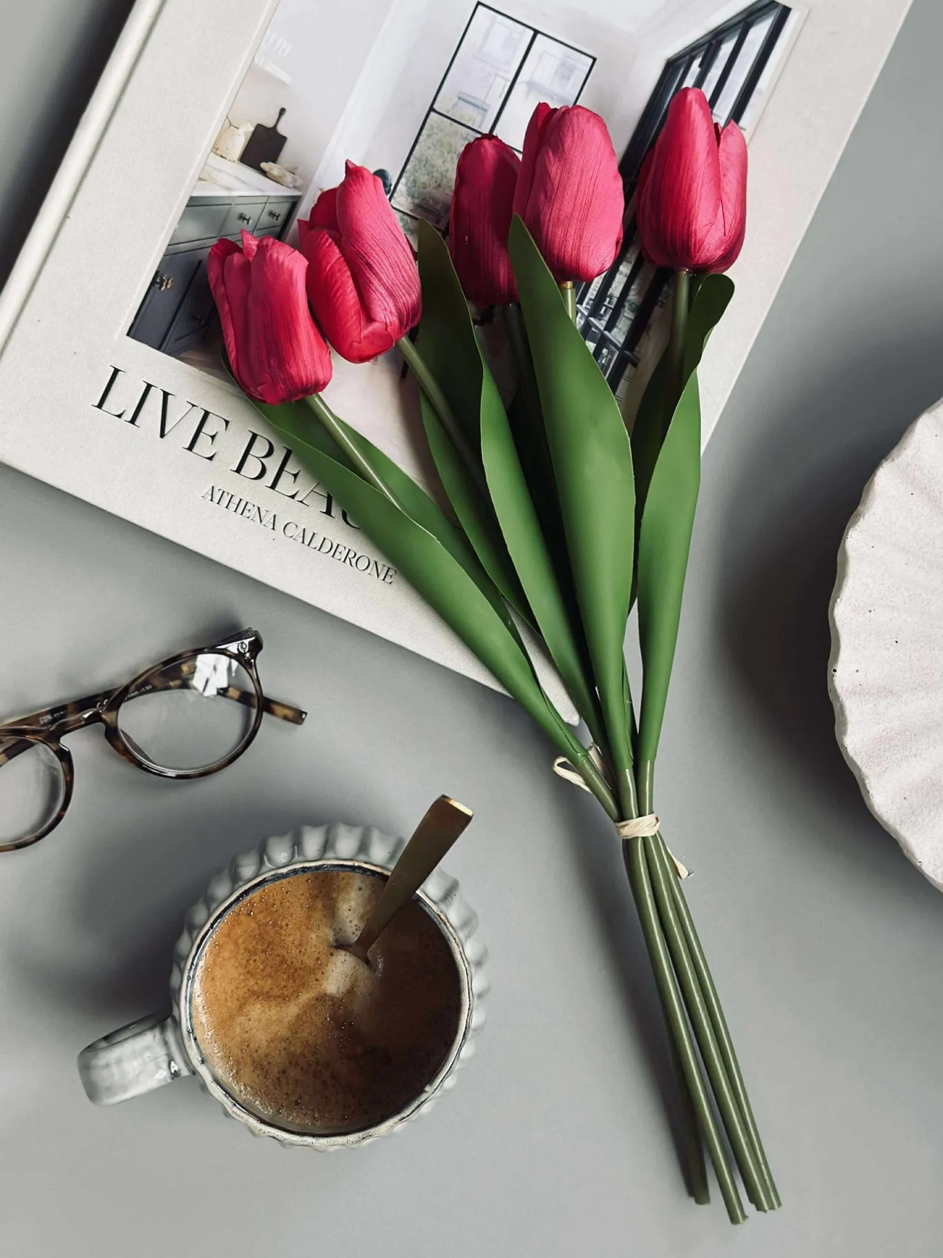 VIAMAJA Blomster|Påske<Tulipaner Silke look– Flere farver