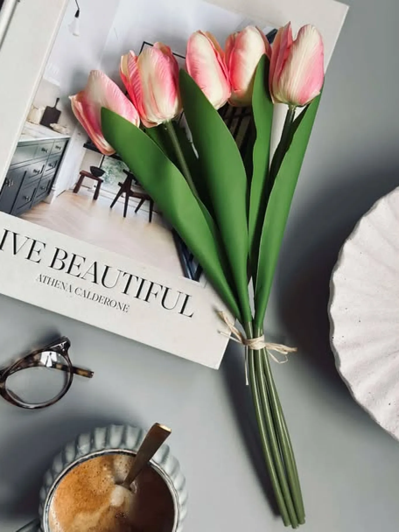VIAMAJA Blomster|Påske<Tulipaner Silke look– Flere farver