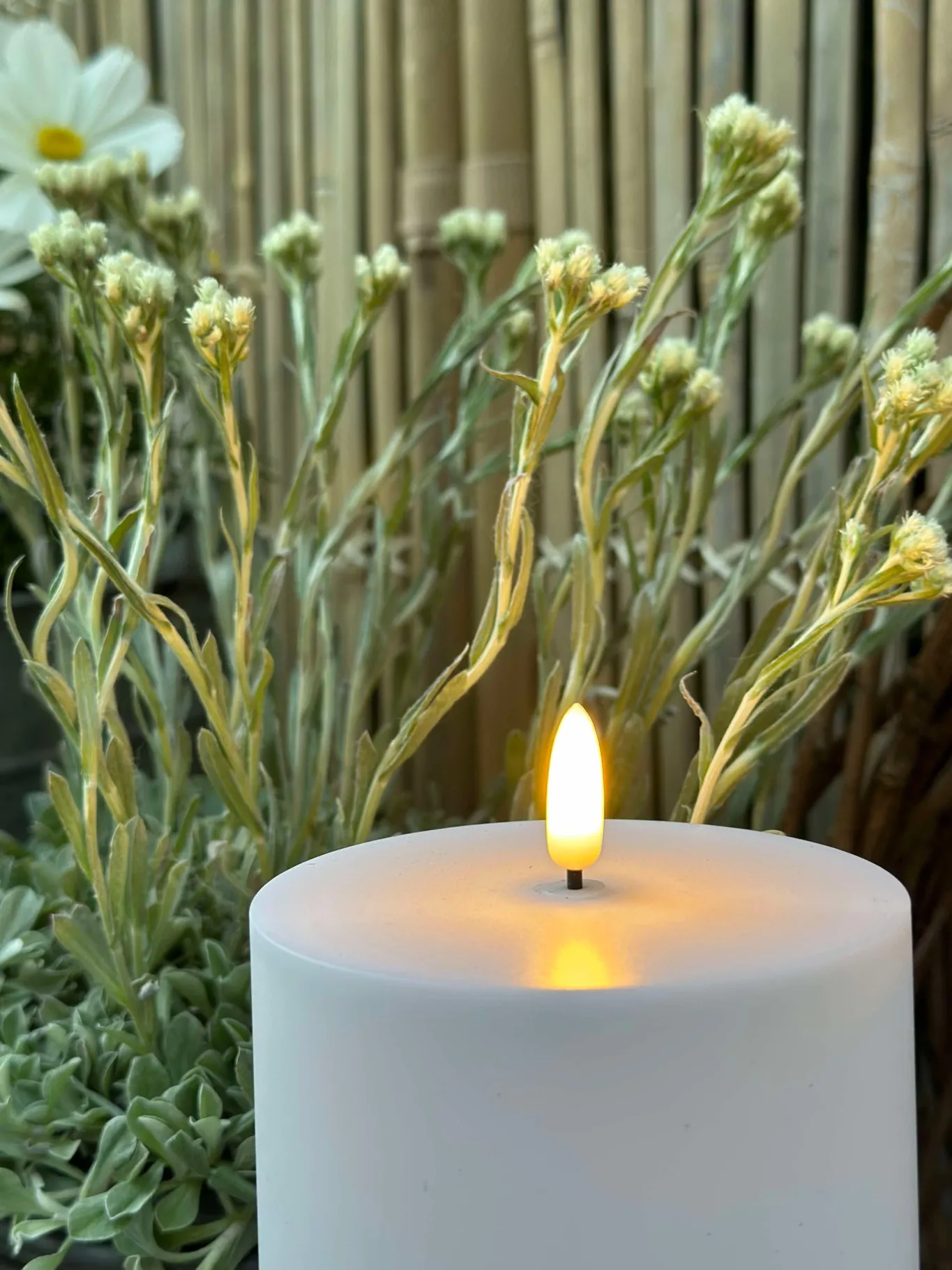 VIAMAJA Lys Og Led|Udendørs Led<Udendørs XL LED Bloklys H 25cm - Sæt med 2 stk ink fjernbetjening