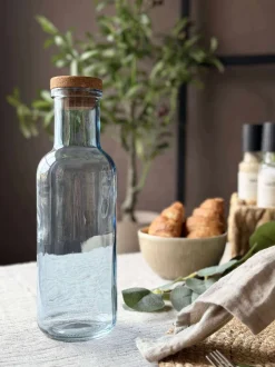 VIAMAJA Kander Og Karafler<Vandflaske med korkprop – Blue 1 ltr.