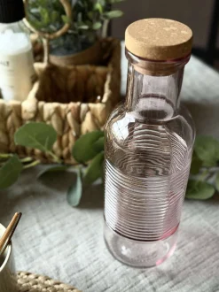 VIAMAJA Kander Og Karafler<Vandflaske med korkprop – Rosa 1 ltr.