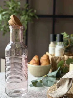 VIAMAJA Kander Og Karafler<Vandflaske med korkprop – Rosa 1 ltr.