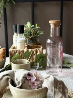 VIAMAJA Kander Og Karafler<Vandflaske med korkprop – Rosa 1 ltr.