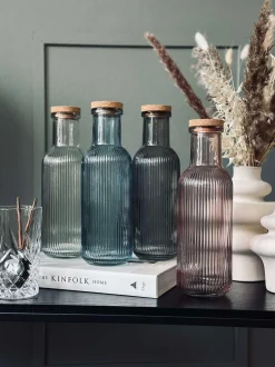 VIAMAJA Kander Og Karafler<Vandflaske med korkprop – Blue 1 ltr.