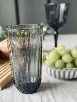 VIAMAJA Krus, Kopper Og Glas<Vandglas Sanna grey 345 ml.