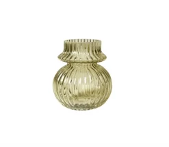VIAMAJA Vaser<Vase med riller - Grønt glas