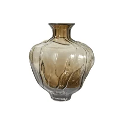 VIAMAJA Vaser<Vase Thelma big brown - Mundblæst