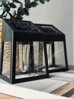 VIAMAJA Lys Og Led|Udendørs Led<Væglampe med solceller , pakke med 2 stk