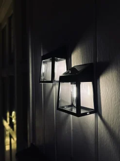 VIAMAJA Lys Og Led|Udendørs Led<Væglampe med solceller , pakke med 2 stk