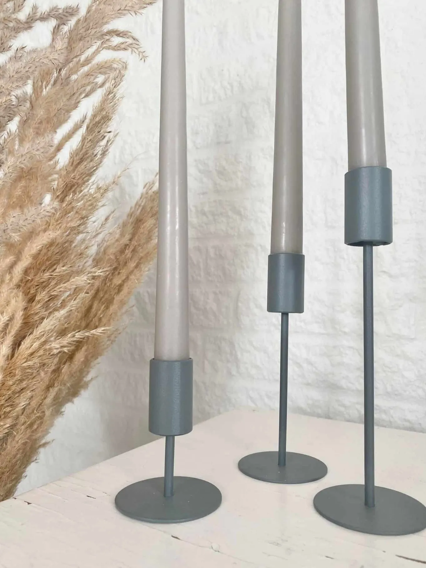VIAMAJA Lysestager<Simple – Grey – Mellem