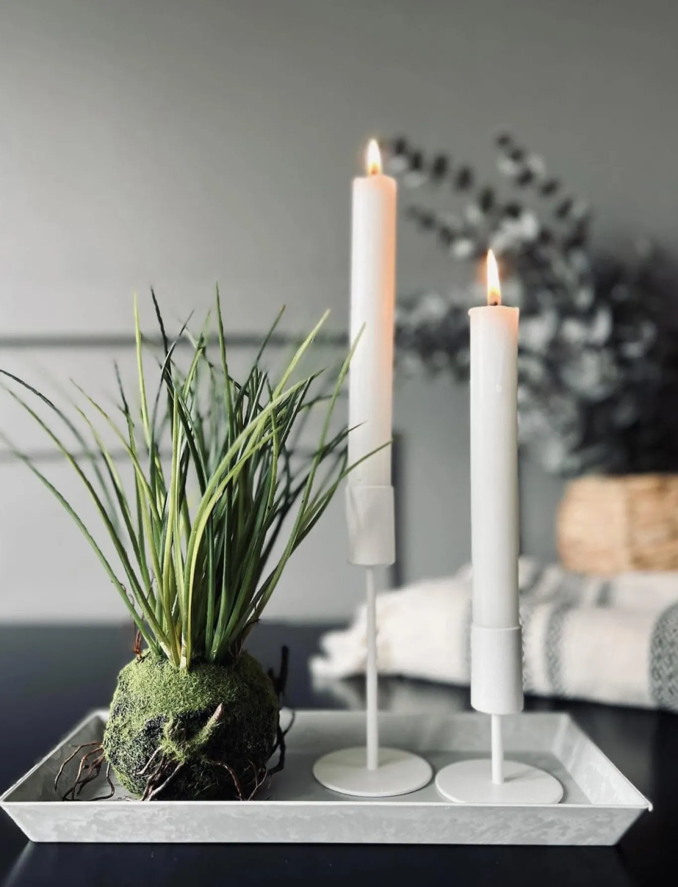 VIAMAJA Lysestager<Simple – White – Mellem