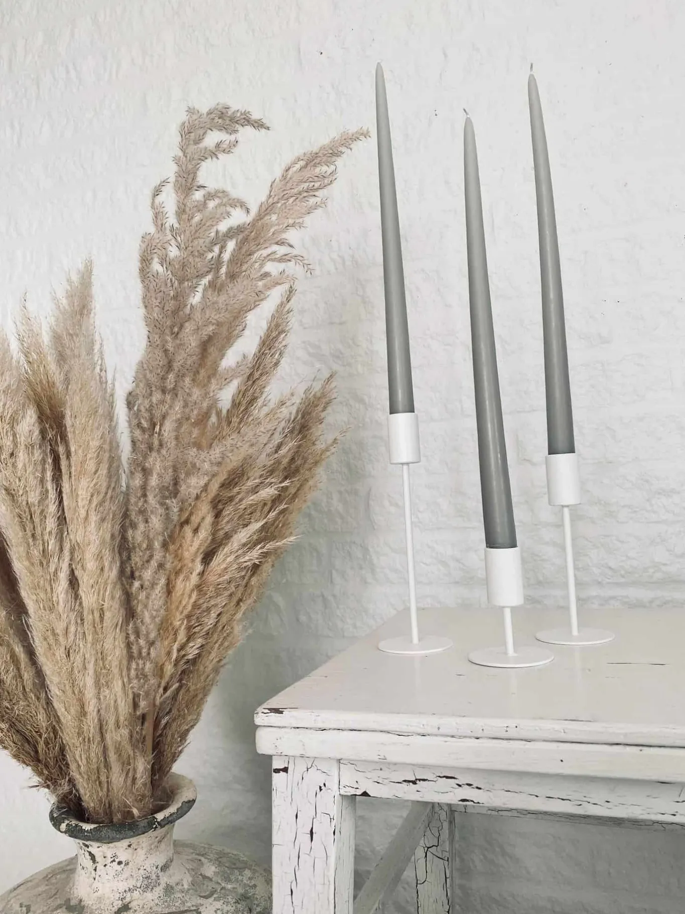 VIAMAJA Lysestager<Simple – White – Mellem