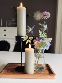 VIAMAJA Lysestager<Simple Big Black – 19cm