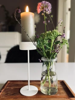 VIAMAJA Lysestager<Simple Big White – 19cm