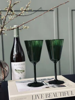 VIAMAJA Krus, Kopper Og Glas|Alt Til Vin<Vinglas Claire 200ml. Grøn - 2 stk.