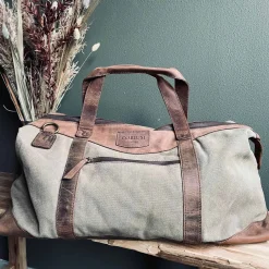 VIAMAJA Weekend Tasker|Tasker Til Mænd<Weekendtaske i skind og kanvas - Canvas HUNTER