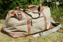 VIAMAJA Weekend Tasker|Tasker Til Mænd<Weekendtaske i skind og kanvas - Canvas HUNTER